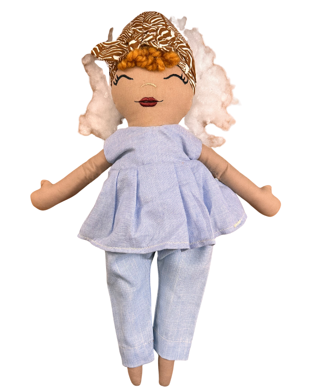 Poupée en tissu Amina 42 cm - Prête à l'envoi 3 à 7 jours