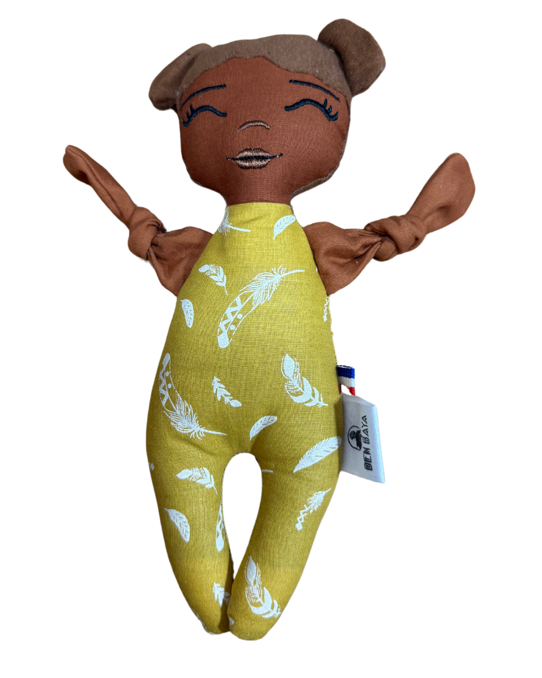 Doupée fille Salimatou 20 cm - Doudou poupée - Prête à l'envoi 3 à 5 jours