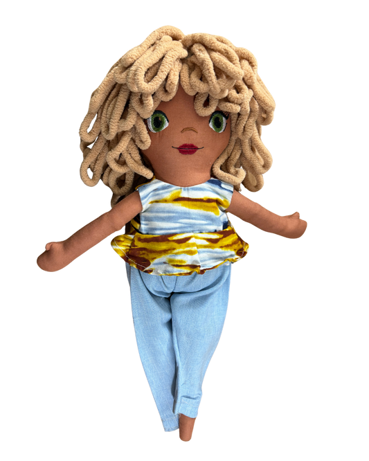 Poupée en tissu Katia 42 cm - Prête à l'envoi 3 à 7 jours