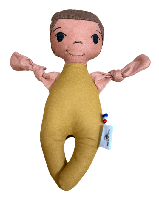 Doupée garçon Ismaël 20 cm - Doudou poupée - Prête à l'envoi 3 à 5 jours