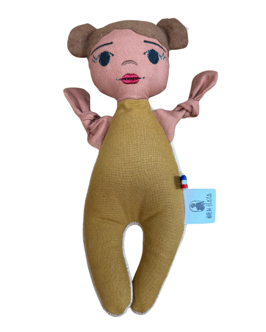 Doupée fille Janéïah 20 cm - Doudou poupée - Prête à l'envoi 3 à 5 jours