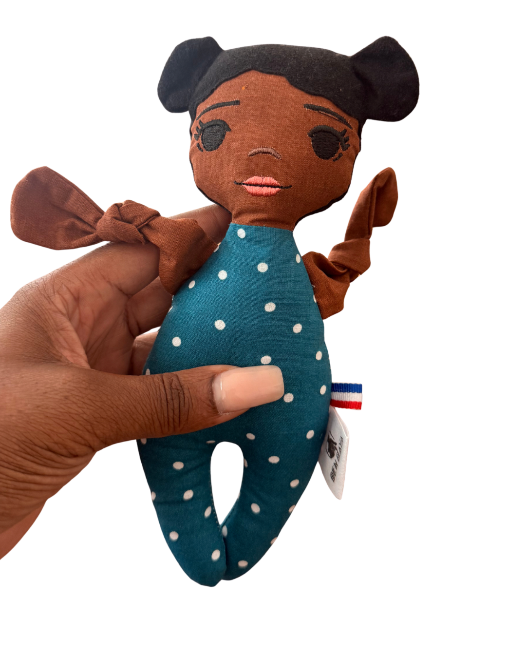 Doupée fille Binta 20 cm - Doudou poupée - Prête à l'envoi 3 à 5 jours