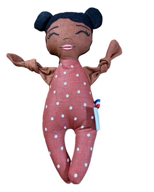 Doupée fille Eléa 20 cm - Doudou poupée - Prête à l'envoi 3 à 5 jours