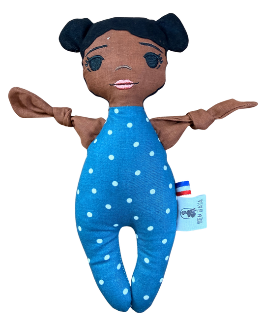 Doupée fille Binta 20 cm - Doudou poupée - Prête à l'envoi 3 à 5 jours
