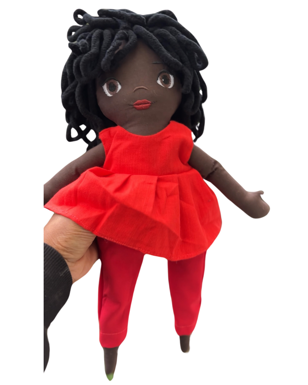 Poupée en tissu Aminata 42 cm - Prête à l'envoi 3 à 7 jours