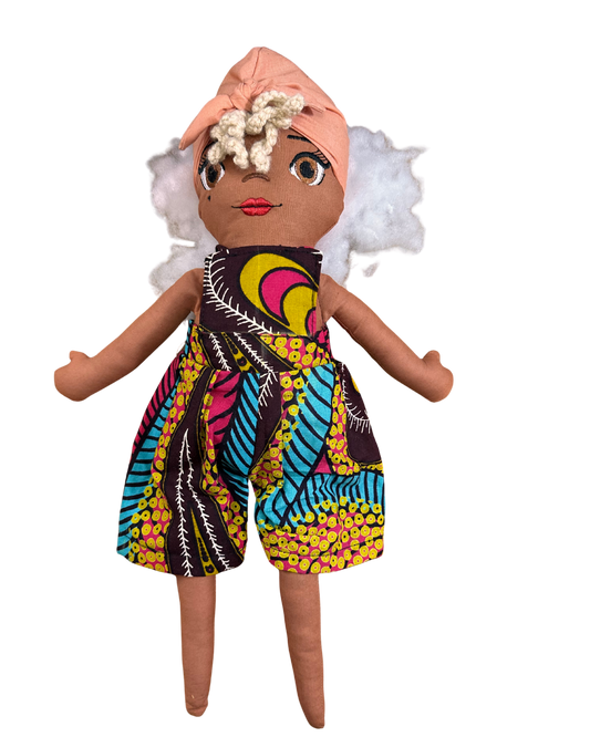 Poupée en tissu Kristy 42 cm - Prête à l'envoi 3 à 7 jours