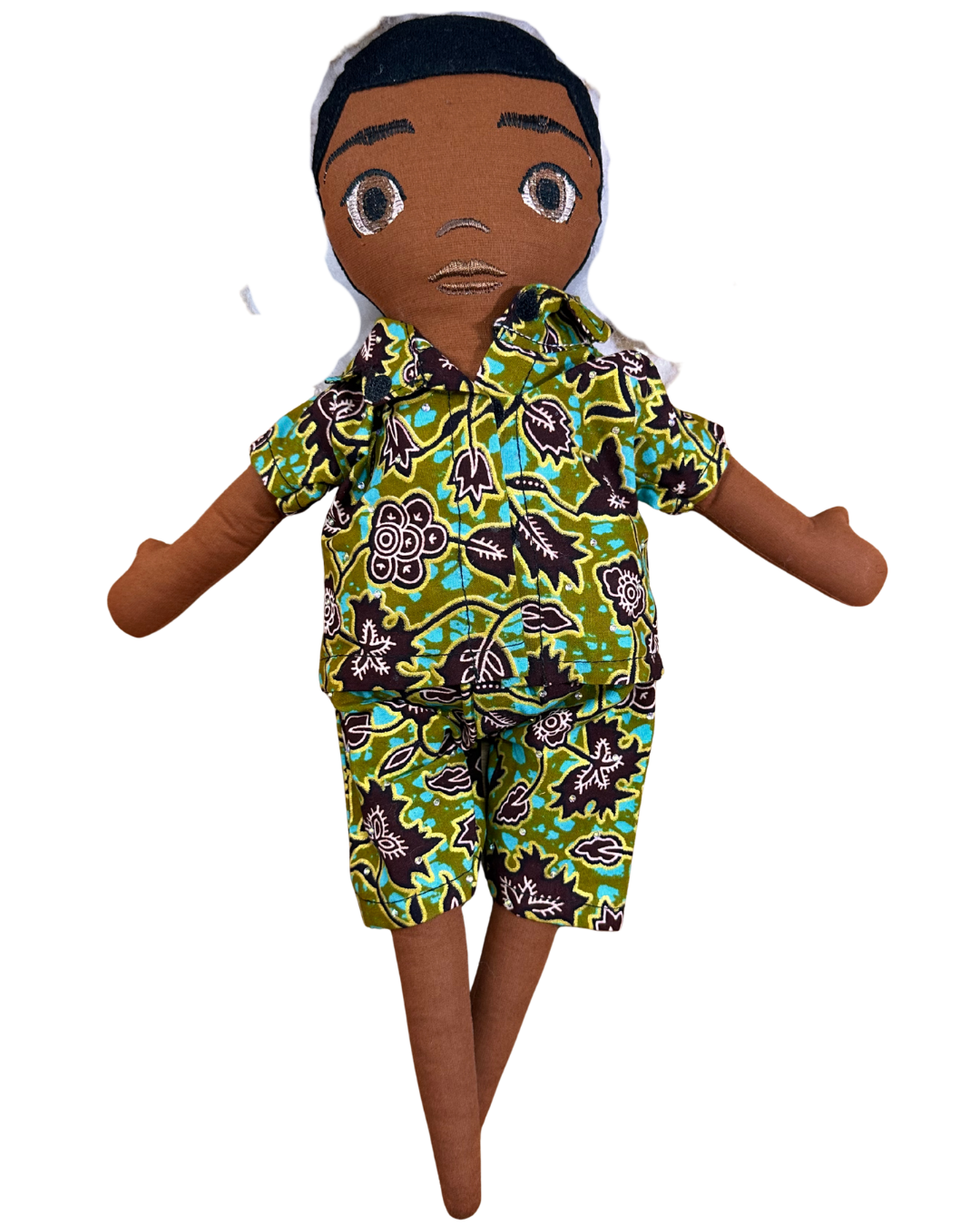 Poupée garçon en tissu Mathieu 42 cm - Prête à l'envoi 3 à 7 jours