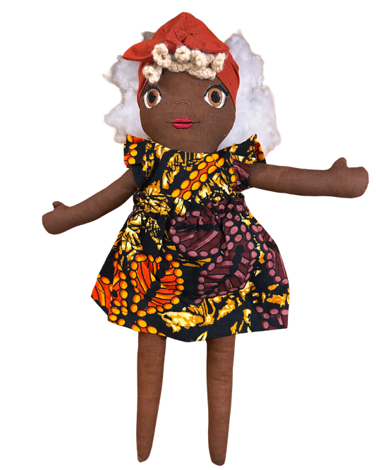 Poupée en tissu Mila 42 cm - Prête à l'envoi 3 à 7 jours