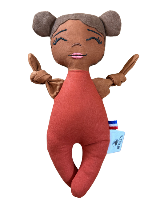 Doupée fille Naïa 20 cm - Doudou poupée - Prête à l'envoi 3 à 5 jours