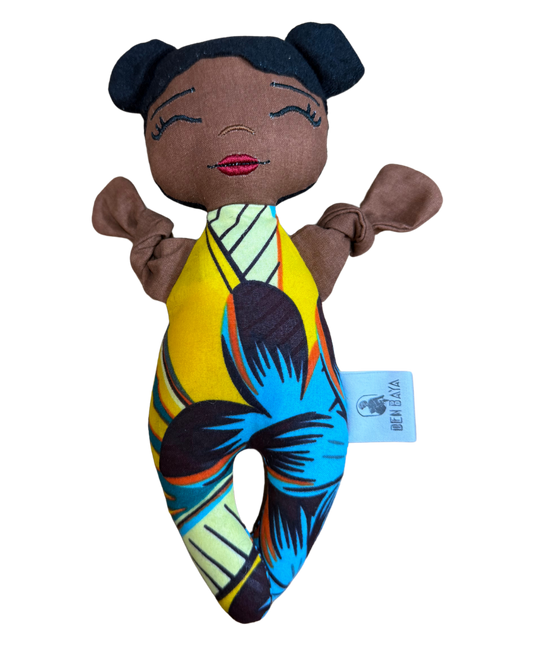 Doupée fille Binta 20 cm - Doudou poupée - Prête à l'envoi 3 à 5 jours