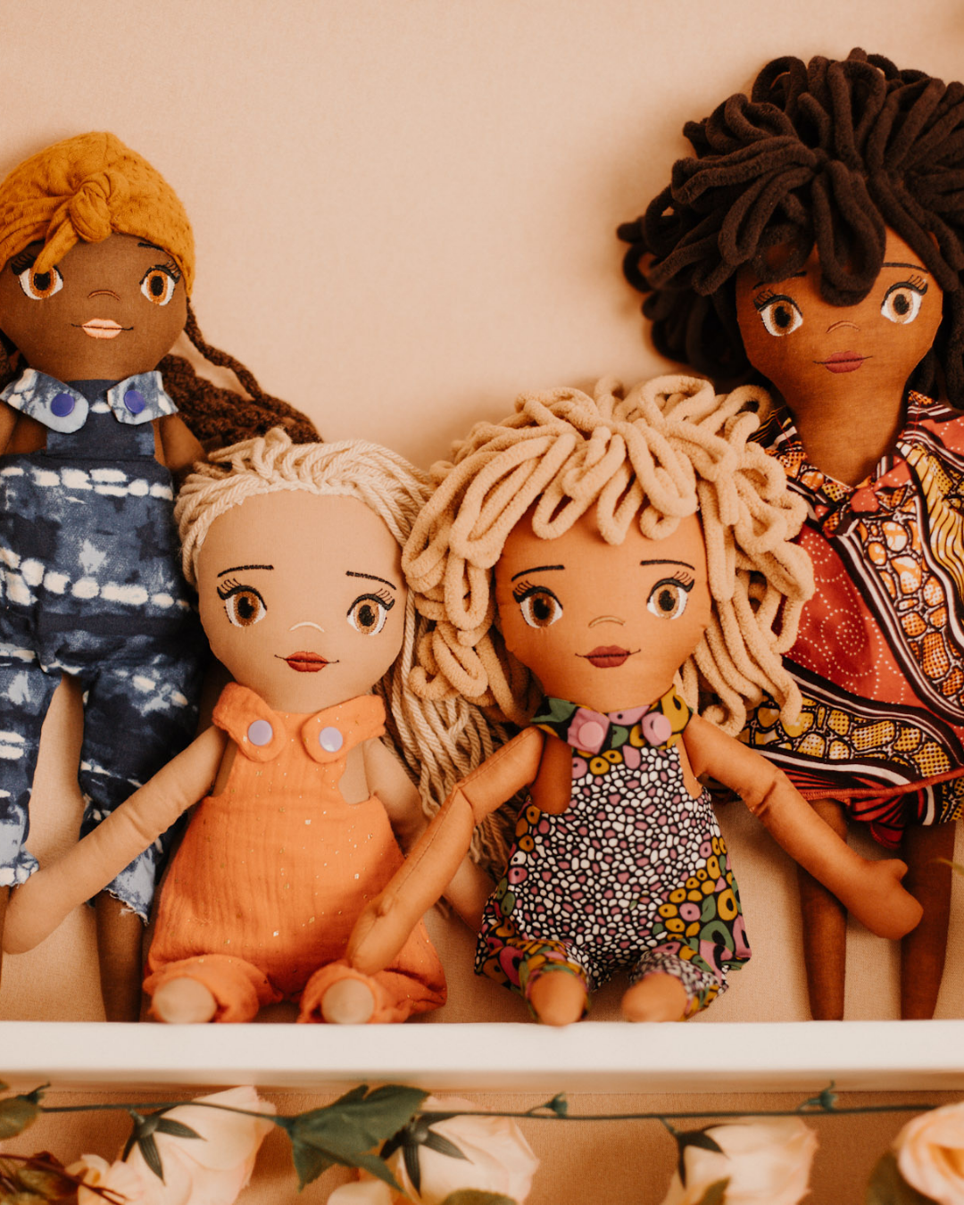 poupées en tissu - poupées chiffon - poupées afro