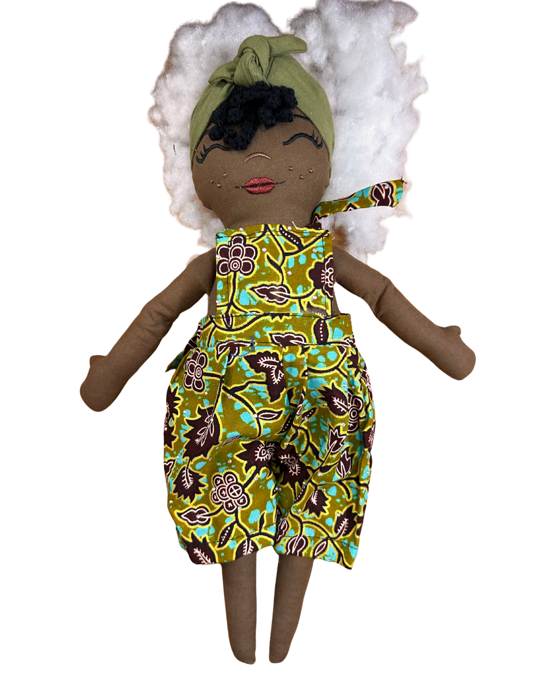 Poupée en tissu Aminata 42 cm - Prête à l'envoi 3 à 7 jours