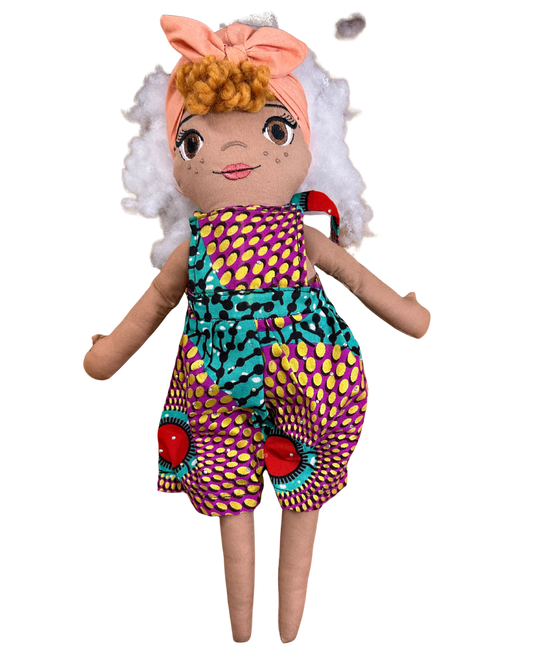 Poupée en tissu Jaya 42 cm - Prête à l'envoi 3 à 7 jours