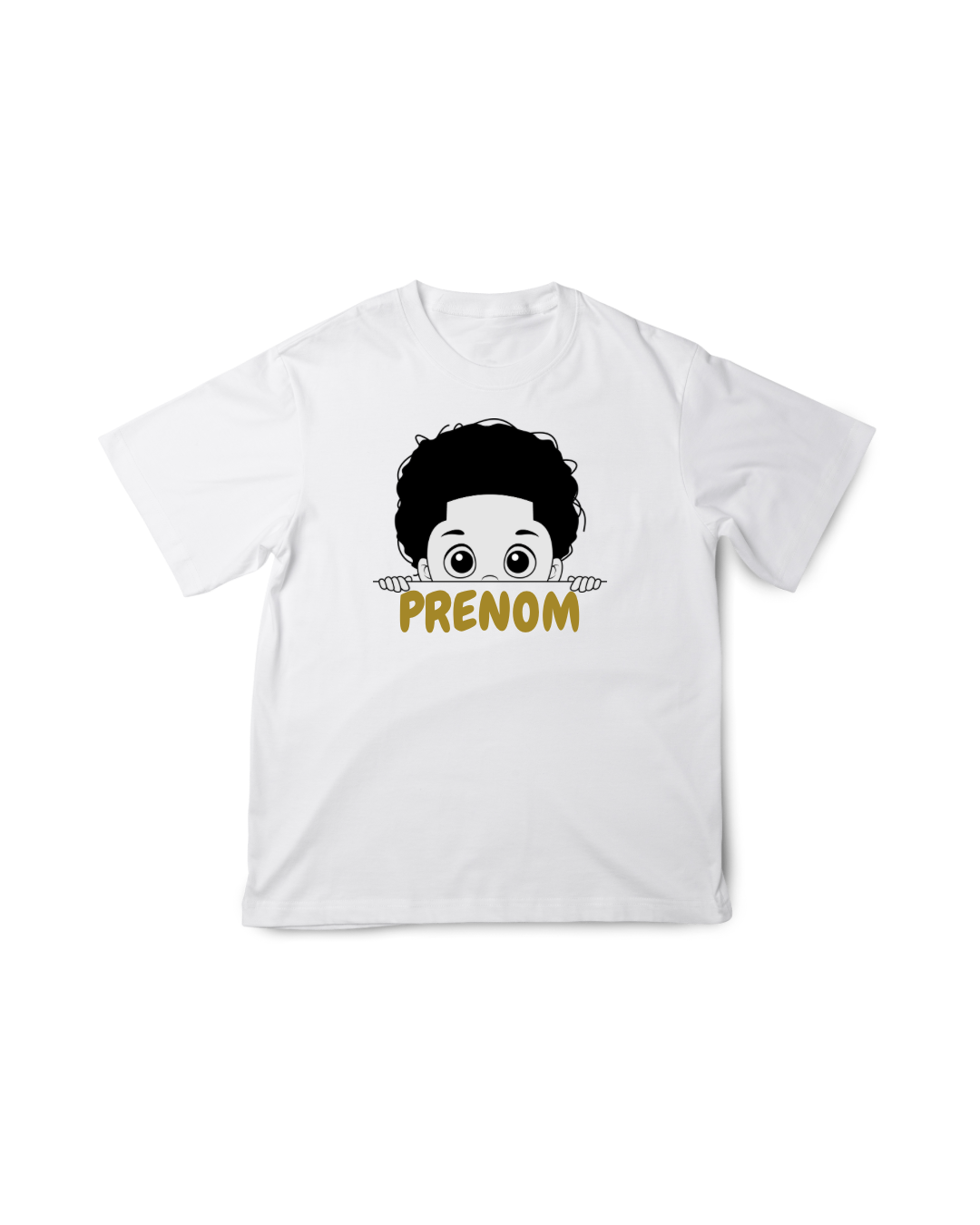 T-shirt personnalisé petit garçon afro avec prénom