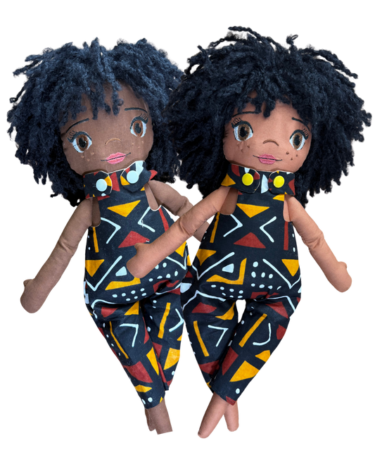 Poupée fille Afro à personnaliser - Poupée en tissu 42 cm - Délai 3 - 4 semaines