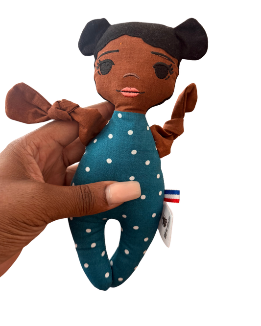 Doupée fille Binta 20 cm - Doudou poupée - Prête à l'envoi 3 à 5 jours