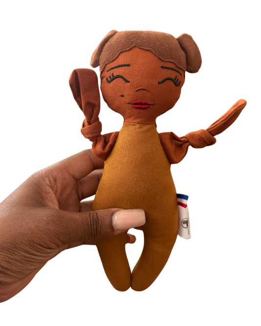 Doupée fille Janéïah 20 cm - Doudou poupée - Prête à l'envoi 3 à 5 jours