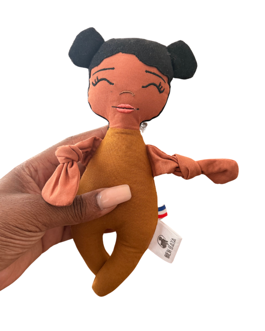Doupée fille Mawa 20 cm - Doudou poupée - Prête à l'envoi 3 à 5 jours